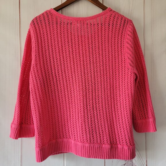 CJ Banks Knit Button Front Granny Cardigan Sweater w/ Unique Button Detail, 1X - Picture 3 of 7